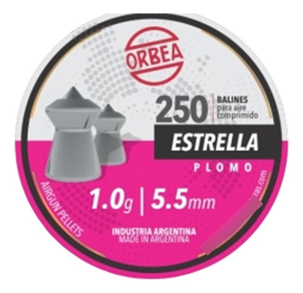 Chumbo Orbea Plomo Estrella 5.5 Mm Chumbera Rifle Pcp 250un 0
