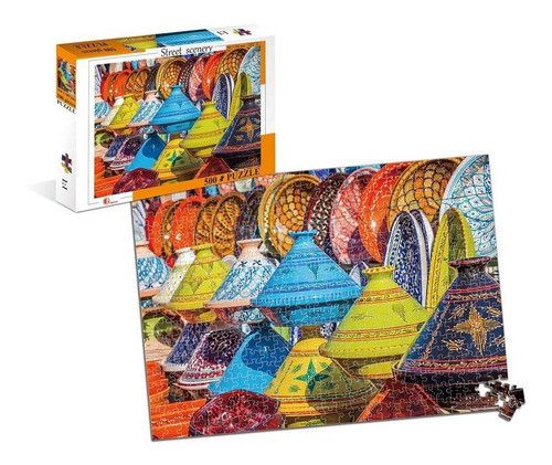 Rompecabezas Puzzle 500 Piezas Vajilla Tajine Marroquí Juego 0