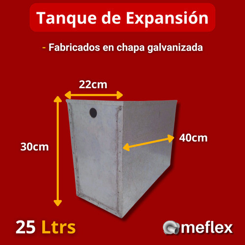 Tanque De Expansión 25 Litros Zingueria Chapa Galvanizada 1