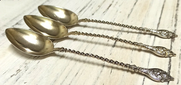 Cucharas Chicas Antiguas Plata 800 Macizas Selladas Divinas 0
