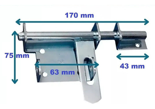 Pasador Porta Candado 170 Mm. Sc Cromatizado X Unidad 1