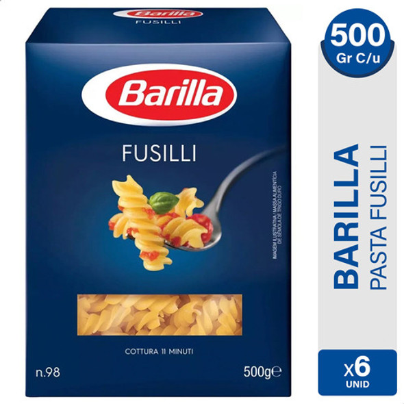 Pasta Fusilli Barilla N° 98 Semola Trigo Duro - Pack X6 Unid 0 Pasta Fusilli Barilla N° 98 Semola Trigo Duro - Pack X6 Unid 0