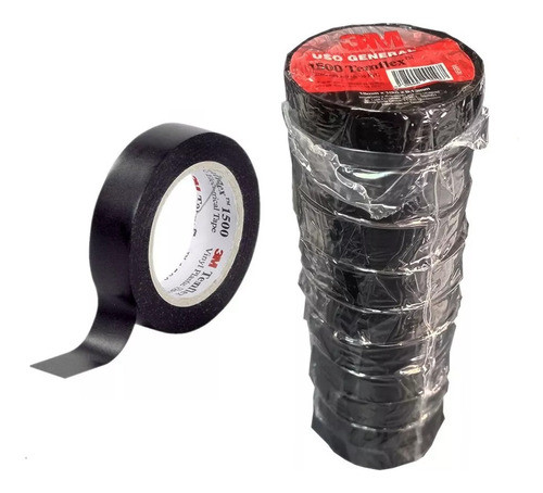 3m Cinta Eléctrica Aisladora Negra Pack X 10 Electroimporta 0