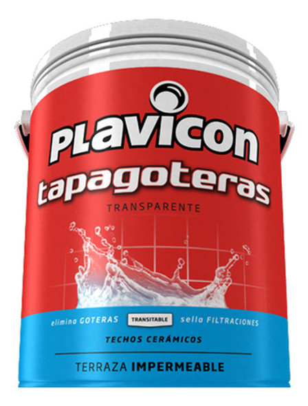 Sellador Transparente Tapagoteras 5 Lts Plavicon - Iacono 1