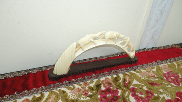 Puente Oriental Elefantes Y Leon Tallado A Mano Miralo 1 Puente Oriental Elefantes Y Leon Tallado A Mano Miralo 1