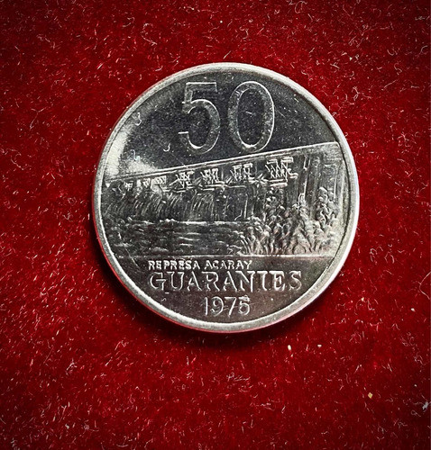 Moneda 50 Guaraníes 1975 Km 154 Estigarribia 1