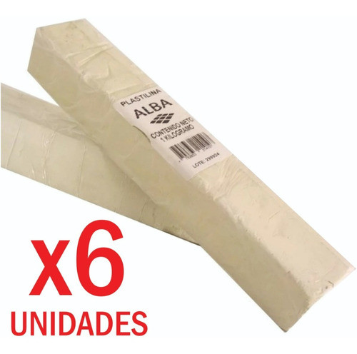 Plastilina Alba 6 Kilos Blanca Profesional No Tóxico 0
