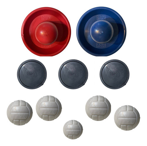 Set 2 Manoplas + 3 Discos De Tejo + 5 Pelotitas De Metegol. 0