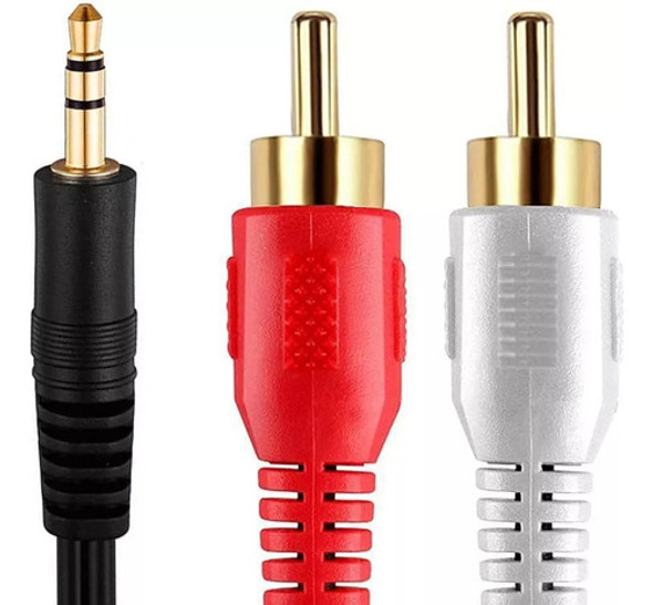 Cable Audio Mini Plug 3.5 Stereo A 2 Rca 1.5 Mts Auxiliar 1