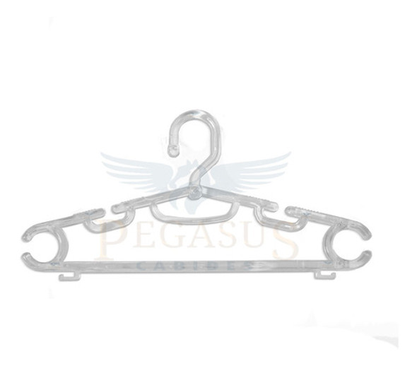 30 Cabides Duas Cavas Grosso Acrílico Transparente 10 Mm 0