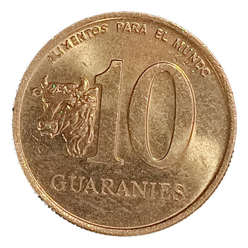 Paraguay 10 Guaranies 1990 Sc Km 178 Fao Vaca 0