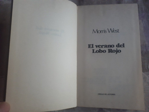 El Verano Del Lobo Rojo - Morris L. West - Circulo De Lector 1