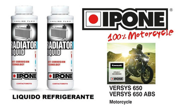 Liquidos Refrigerante P/radiador Moto Ipone Ninja 650 1