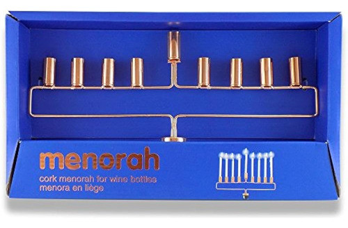 Menorah De Corcho De Botella De Vino 1