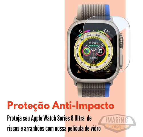 Combo 2 Película Vidro Anti Impacto Para Applewatch 8 Ultra 1