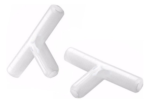 10 Unidades De Divisor Conector Em T 4mm Branco 0