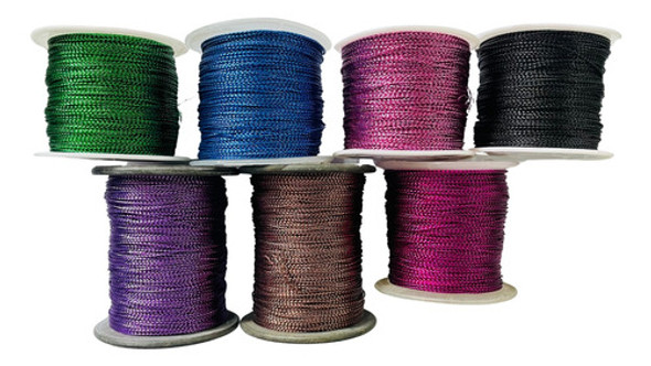 Cordão Metalizado 1mm 100jardas - Pink 1