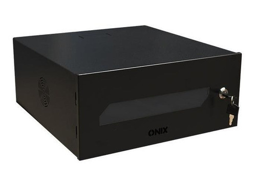 Mini Rack 15  De Parede C/ Visor E Chave Preto Onix Security 0