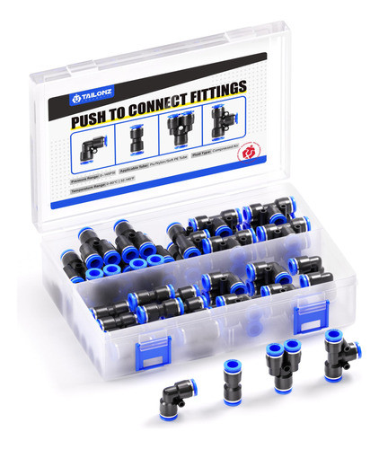 Kit 40 Accesorios Neumaticos Divisores/rectos/te/codos 1/4 0