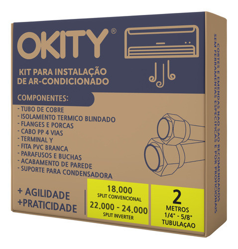 Kit Instalação Ar Split LG Voice Dual Inverter 24.000 - 2 Mt 0