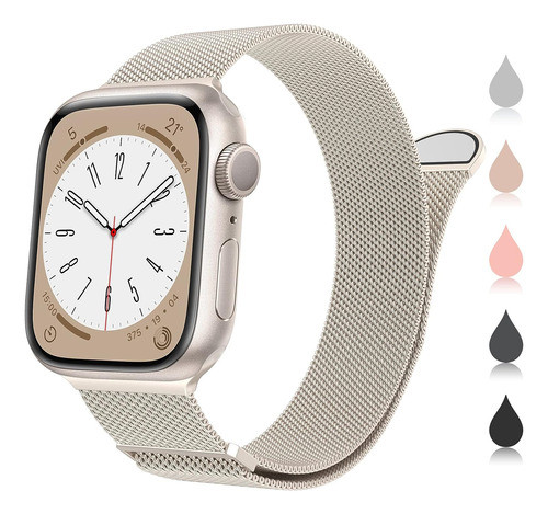 Correa De Metal Starlight P/apple Watch Ultra 9 8 7 49/45mm 0