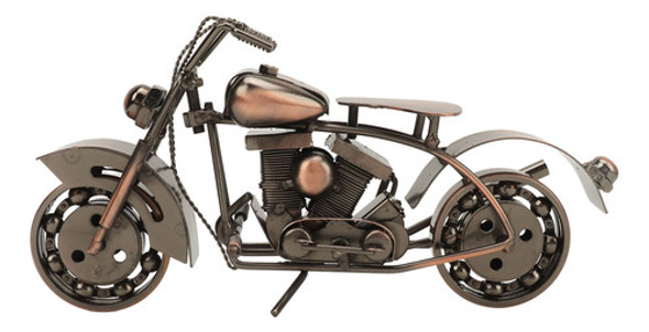 Escultura De Motocicleta Em Metal Retrô, Modelo De Moto, Art 0