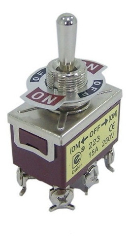 Chave Alavanca Metal Pulsante Dois Lados Kn-223(on/off/on) 0