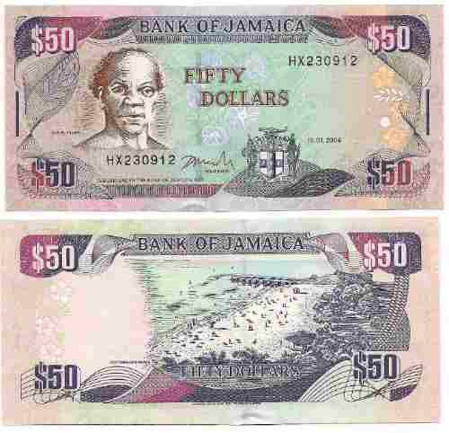 Billete  Jamaica 50 Dolares Año 2004 Sin Circular 0