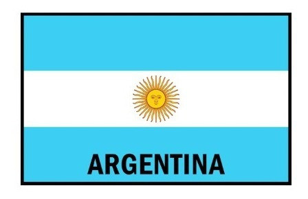 Parches Estampados Termoadhesivos Bandera Argentina 0