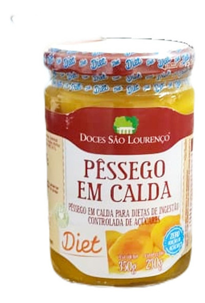 Pessego Em Calda Diet São Lounreço 350g (4 Vidros) Kit 1