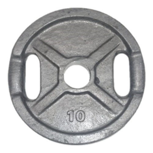 Disco Olímpico De Fundición De 10 Kg Con Agarres 50mm 0