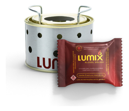Kit C/1 Fogareiro Lumix C/3 Past  P/camping+25 Pastilhas Ext 0