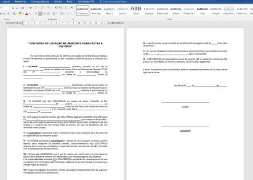 Modelo De Contrato De Locação Residencial  Editável 0