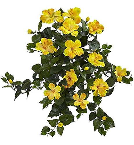 Casi Natural 24? Hibisco Colgante (juego De 2) Planta Artifi 0