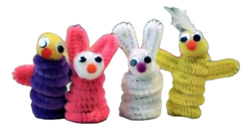 40 Limpia Pipas+100 Pompones+20 Pares Ojitos Móviles 1