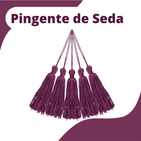 Pingente De Seda Tassel - Franja Pink Escuro - C/50 -criar 0