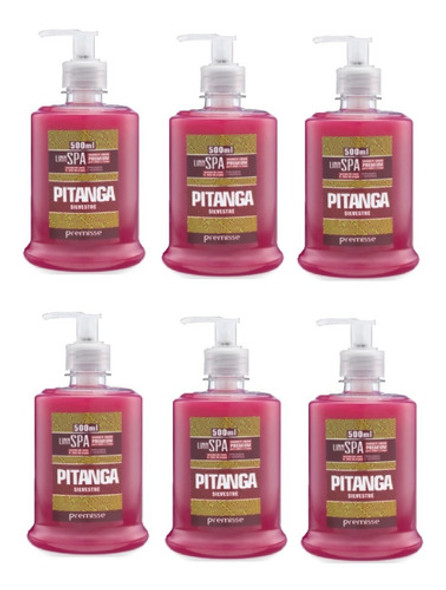 6 Sabonete Liquido Premium Pitanga Linn Spa Premisse 500ml 0