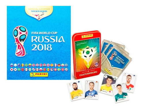 Lata Panini Copa 2018 Ekaterinburg + 24 Pacotinhos + Álbum 0