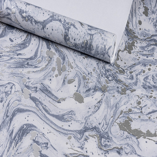 Revestimento Papel Parede Madeira Ondas Azul 10mts + Brinde 0
