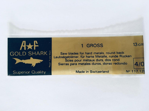 Sierras De Joyero # 4/0 Marca  A*f Gold Shark  (docena) 0