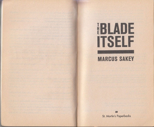 Thriller Marcus Sakey The Blade Itself Policial Ingles 2007 1