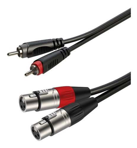 Cable Adaptador Roxtone 2 Rca A Xlr Hembra De 3 Mt Racc170l3 0