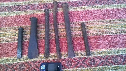 Lote De Antiguos Corta Fierros, Hierros, Punta, Saca Eje 1