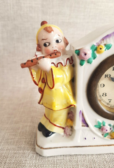Antiguo Reloj De Mesa Alemán En Porcelana 1 Antiguo Reloj De Mesa Alemán En Porcelana 1