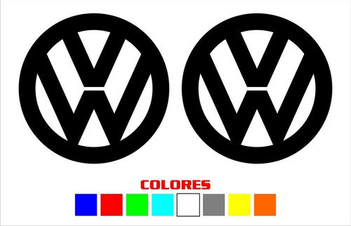 2 Calcomanías Logo Volkswagen 28 Cm. C/u.  Camión Camion 0