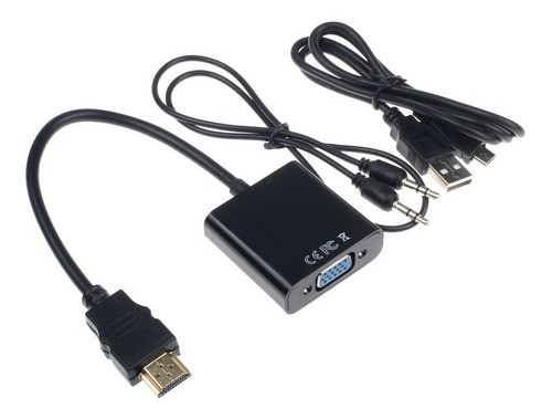 Conversor Hdmi A Vga Activo Usb Ps4 1080p Con Audio 0