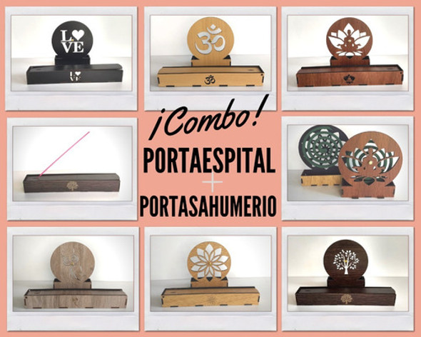 Combo Porta Espiral Y Porta Sahumerio (sahumerios De Regalo) 1 Combo Porta Espiral Y Porta Sahumerio (sahumerios De Regalo) 1