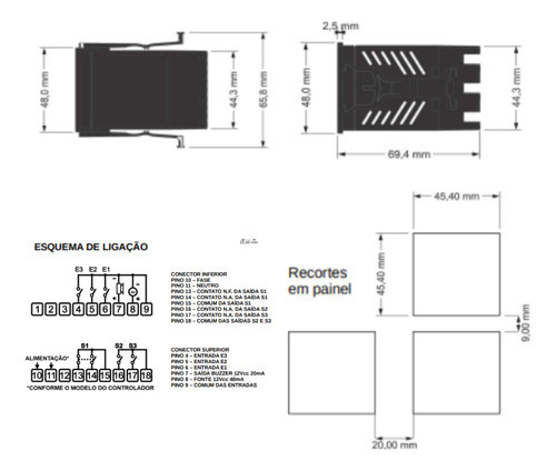 Temporizador Digital 7 Funções Inv-ta2-01-h 100~250v - Inova 1