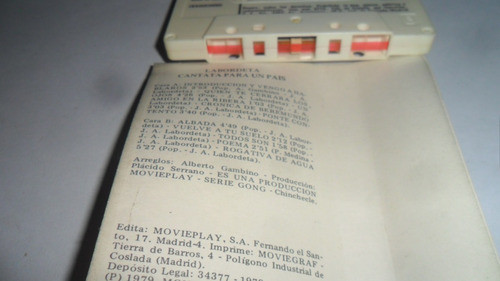 Cassette Labordeta- Cantata Para Un País 1