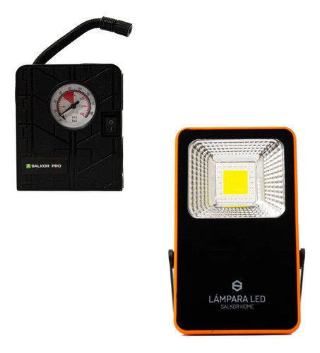 Lampara Portátil Emergencia 2000mah + Inflador Auto 12v 0